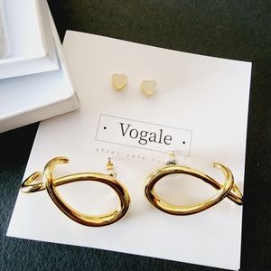 VOGALE TWIST-LOOP GOLD EARRINGS